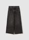 Girls' grey pure cotton wide leg jeans_3
