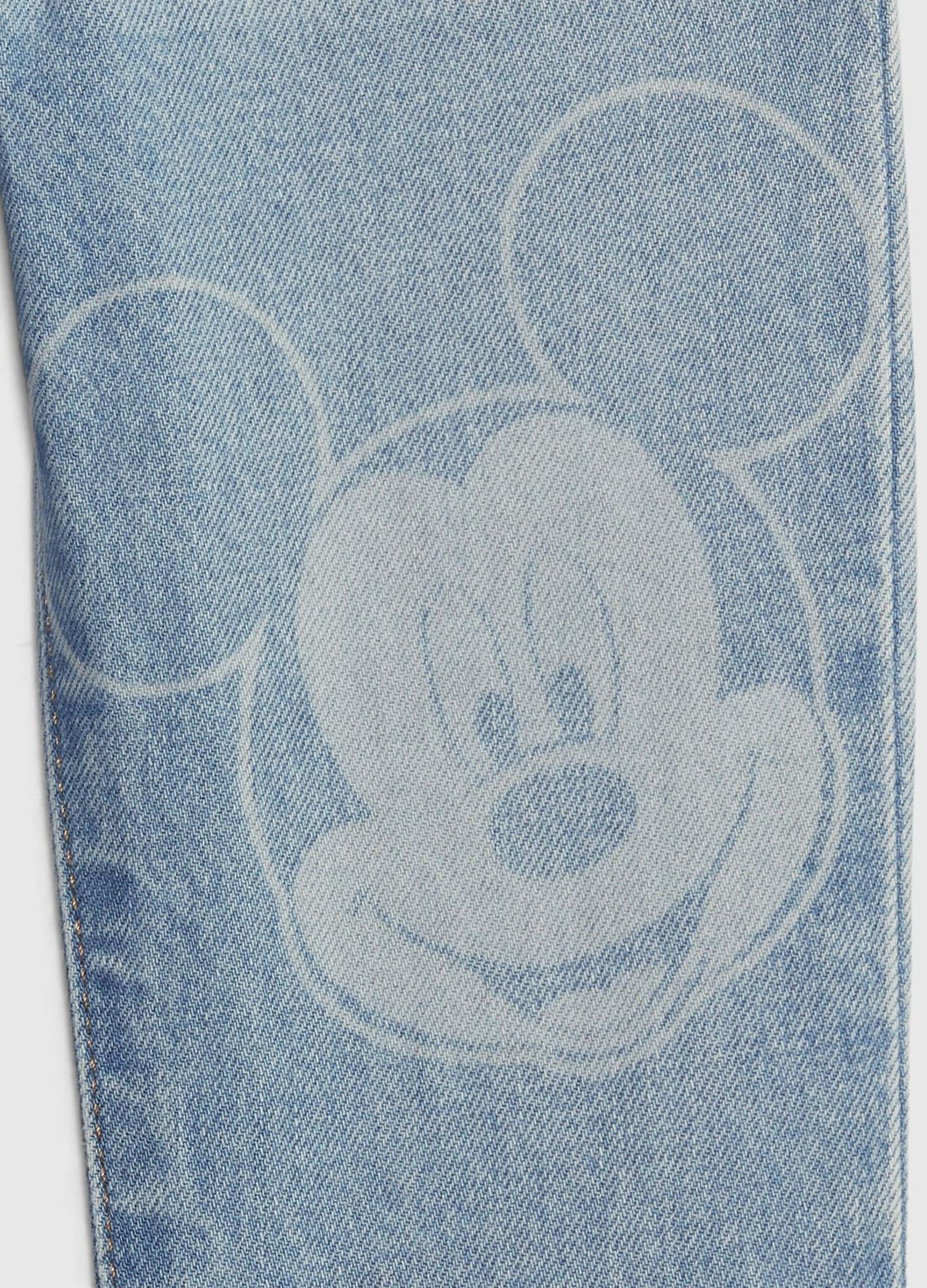 Pull-on jeans with Disney Mickey Mouse print