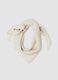 White stretch-fabric scarf with floral embroidery_0