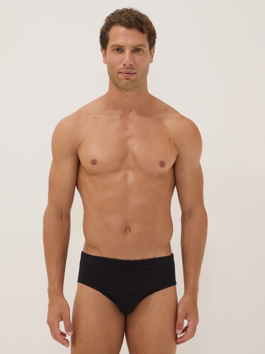 Schwarzer Slip aus Bio-Baumwolle_0