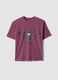 Boys&rsquo; purple 100% cotton oversized T-shirt with print_3