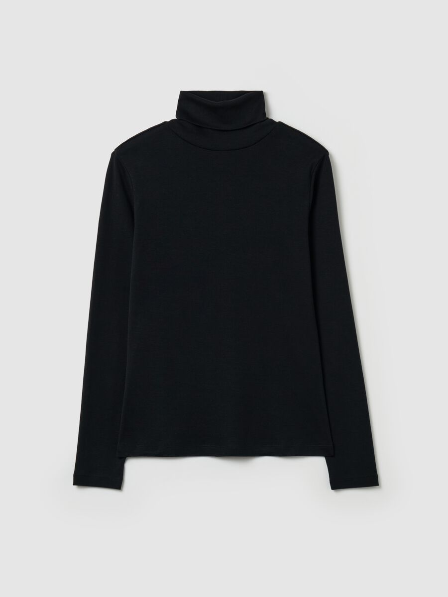 Long-sleeved T-shirt with high neck_4