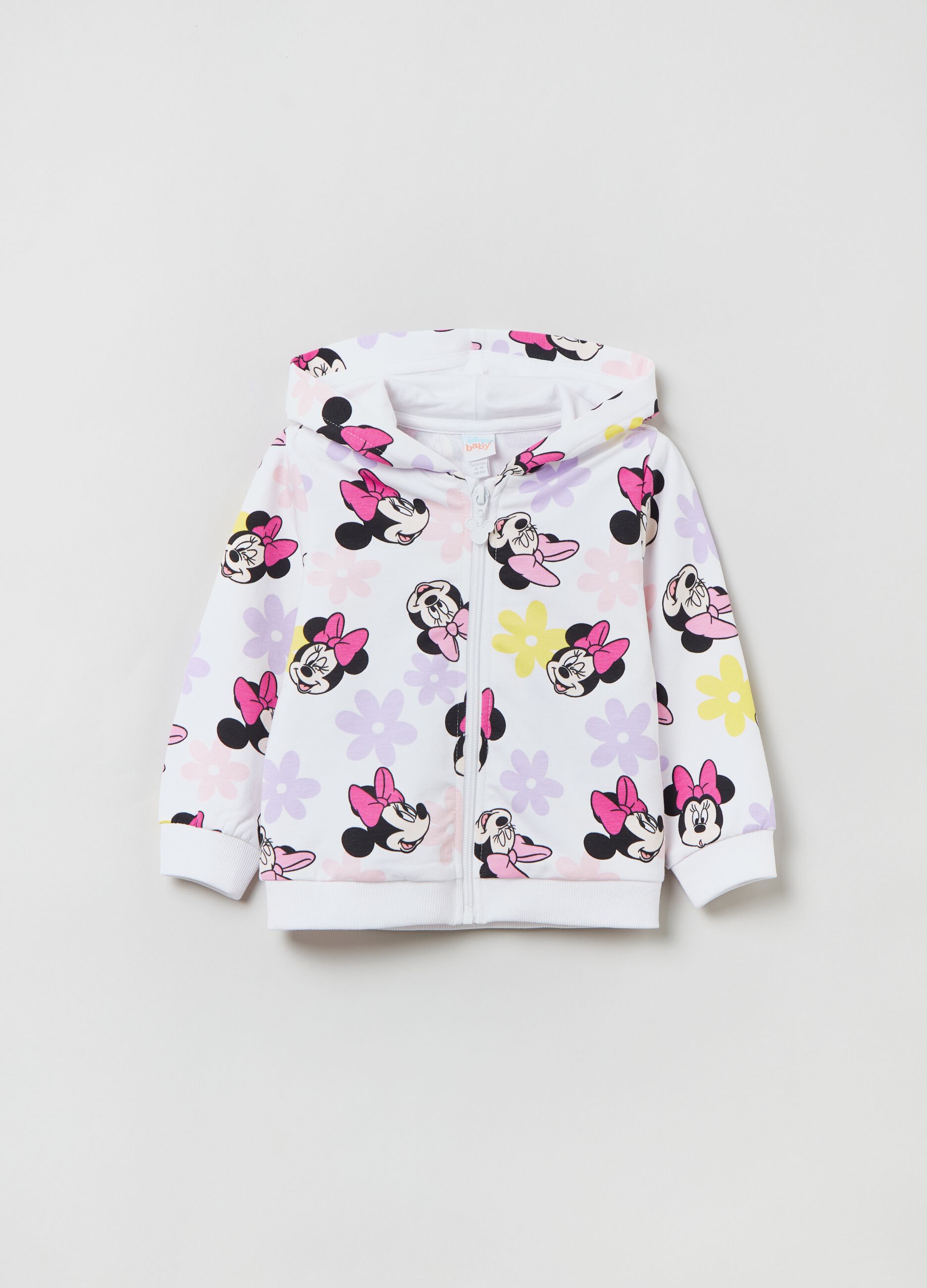 Full-zip with Disney Baby Minnie print