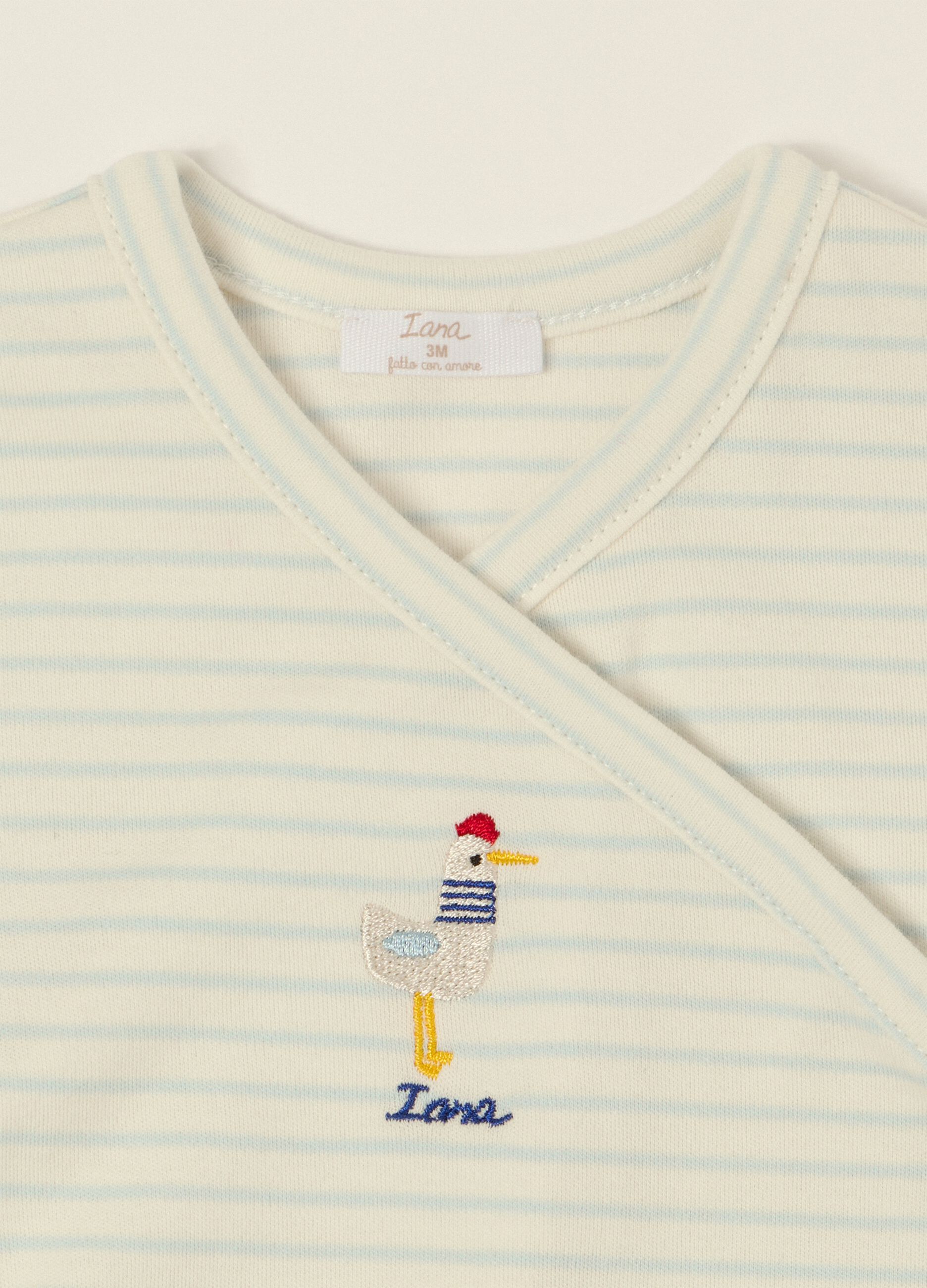 2-pack of multicolour pure cotton baby bodysuits with cute print