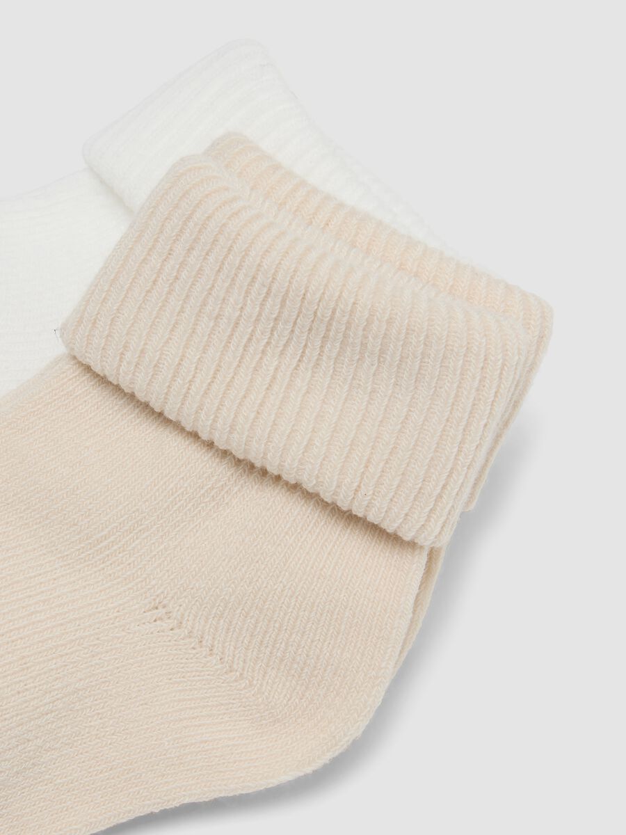 3-pack of multicolour organic cotton-blend short socks for babies_2