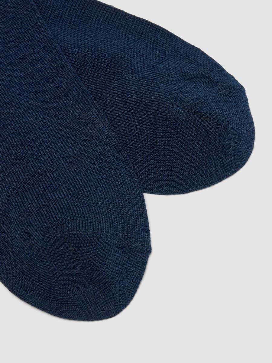 3er-Pack blaue Sportsocken in Kn&ouml;chelh&ouml;he aus Bio-Baumwolle_1
