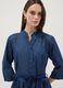 Blue stretch-cotton shirt dress with belt, regular fit_1