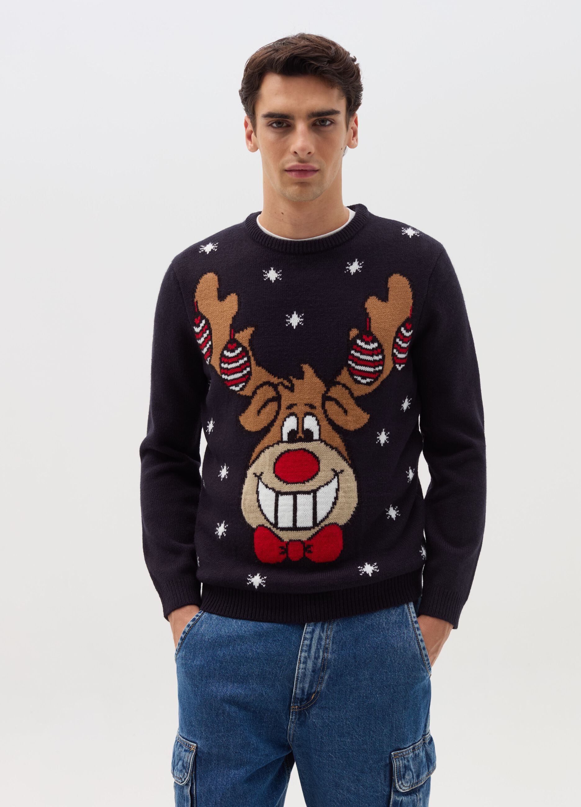 Biscotti Babbo Natale e Renna T-shirt Basic Uomo