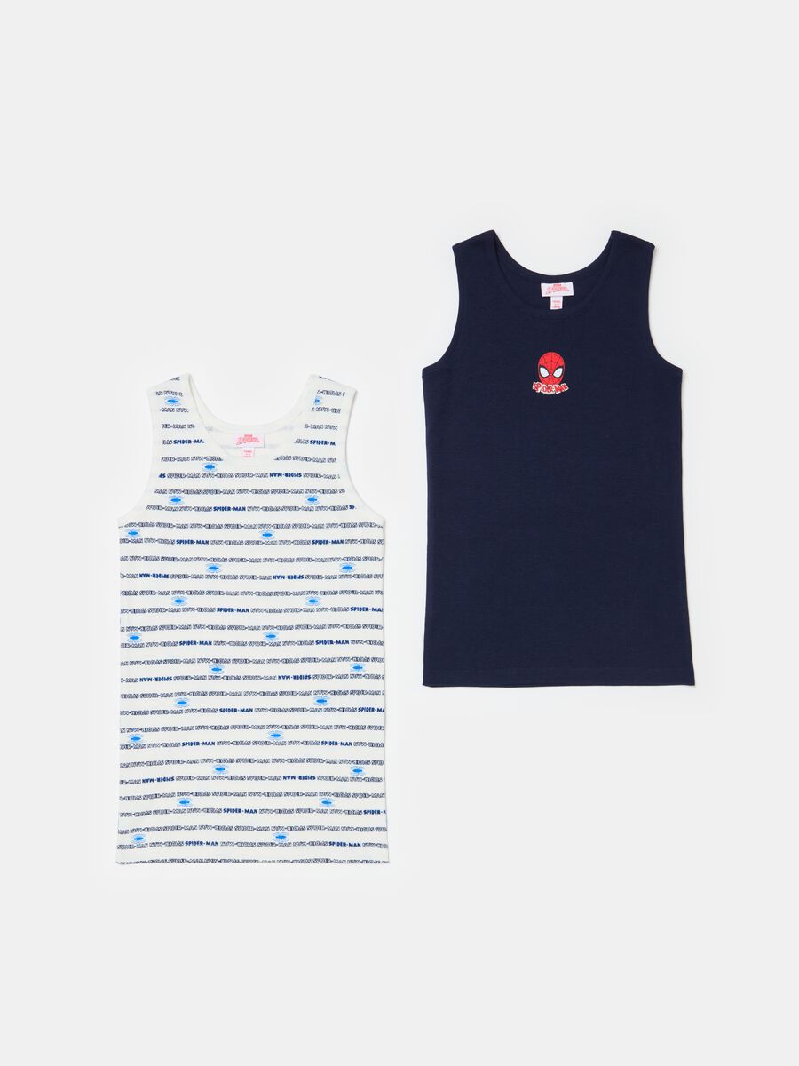 Two-pack Spider-Man racerback vests in organic cotton_0