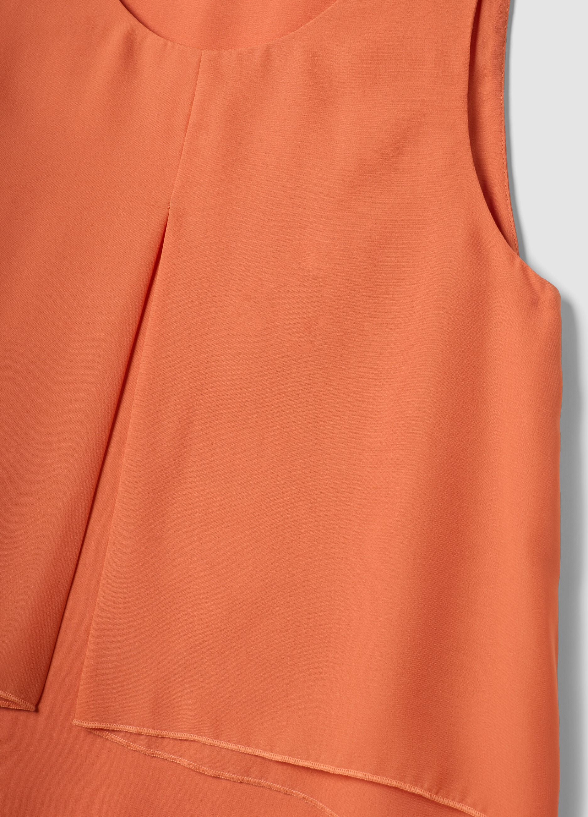 Orange Sleeveless Maternity Blouse