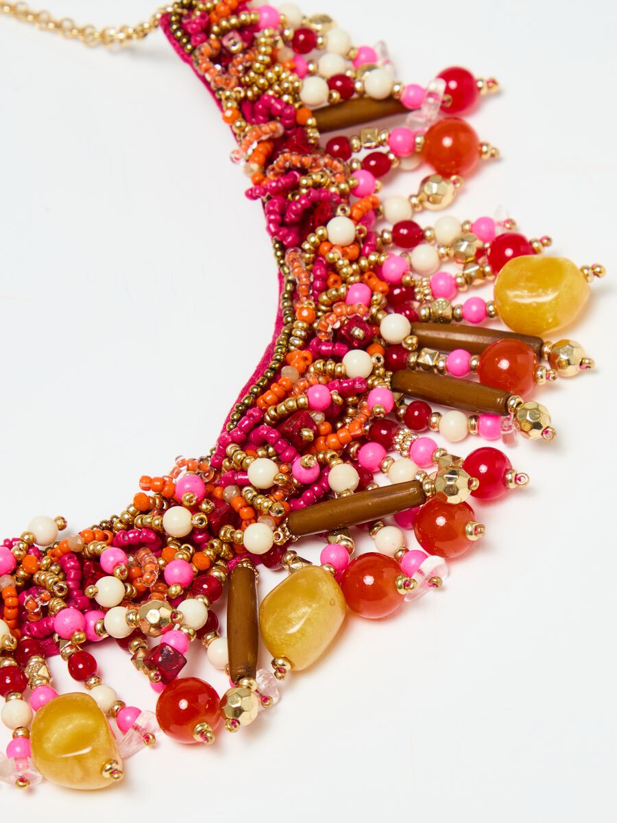 Positano summer necklaces with fringing with beads_1