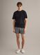 Blue swim shorts with graphic print_0