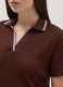 Short-sleeve brown pure cotton polo shirt regular fit_2