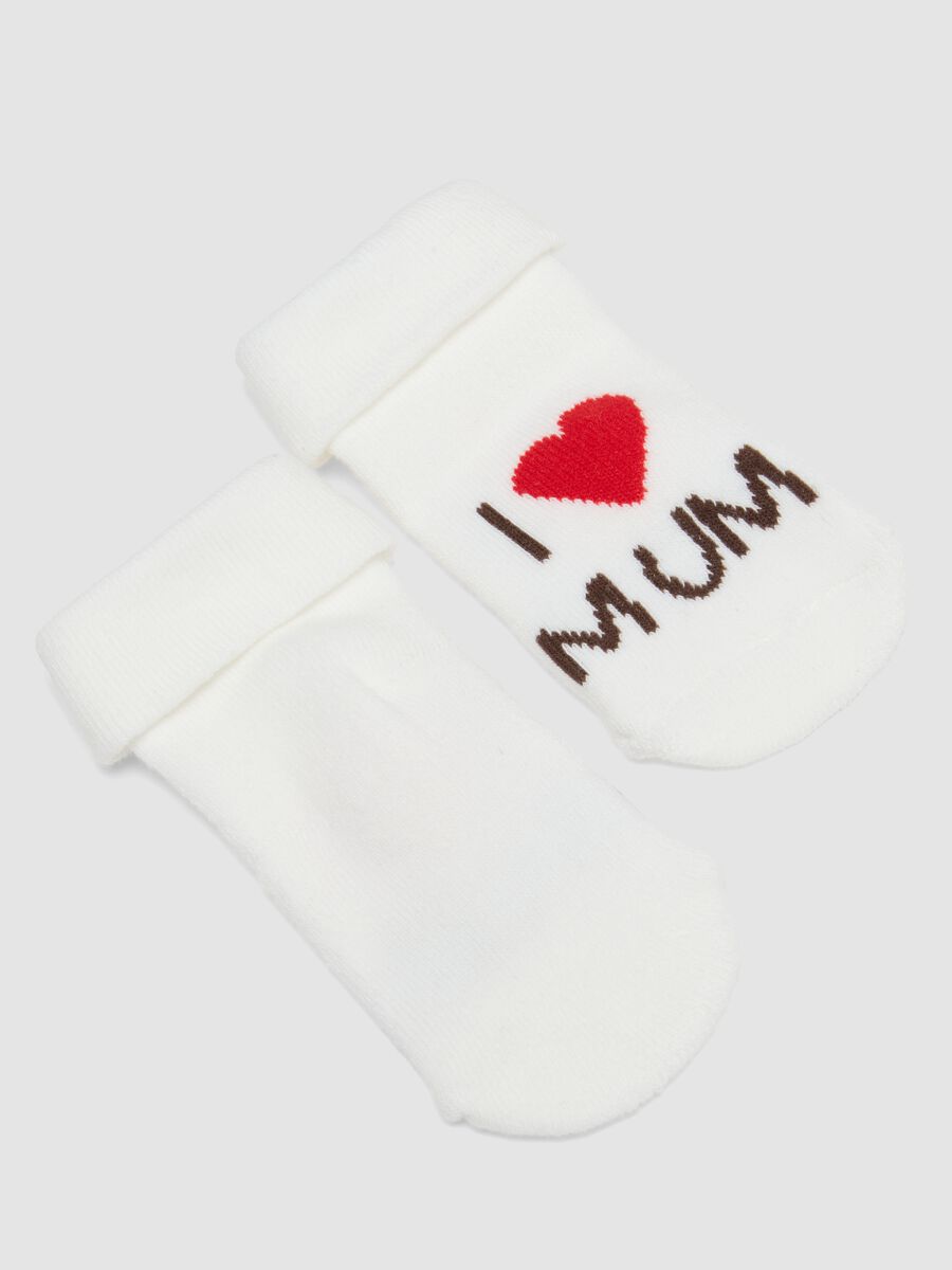 2-pack of short organic stretch cotton socks with slogan details_2