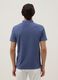Regular fit pure cotton blue polo shirt_2