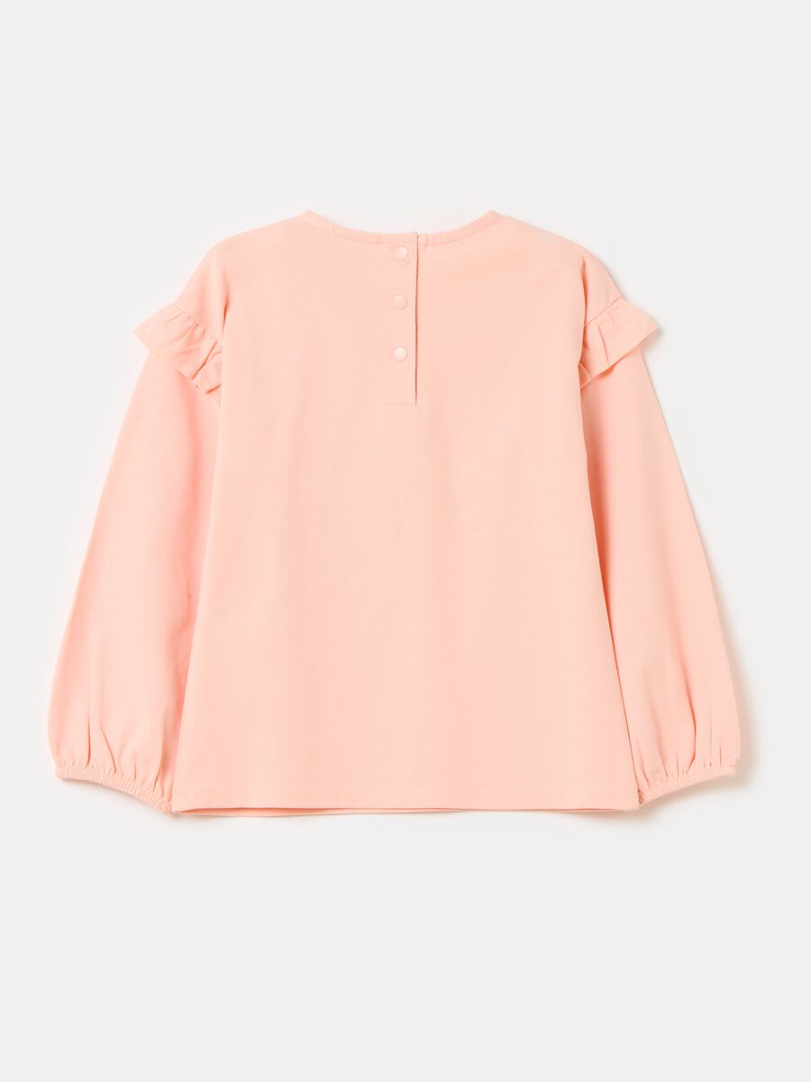 Long-sleeved T-shirt with frills_1