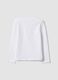 Wei&szlig;es Langarm-T-Shirt aus Stretch-Baumwolle_1