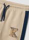 Completo jogging beige in puro cotone organico con stampe in rilievo_2