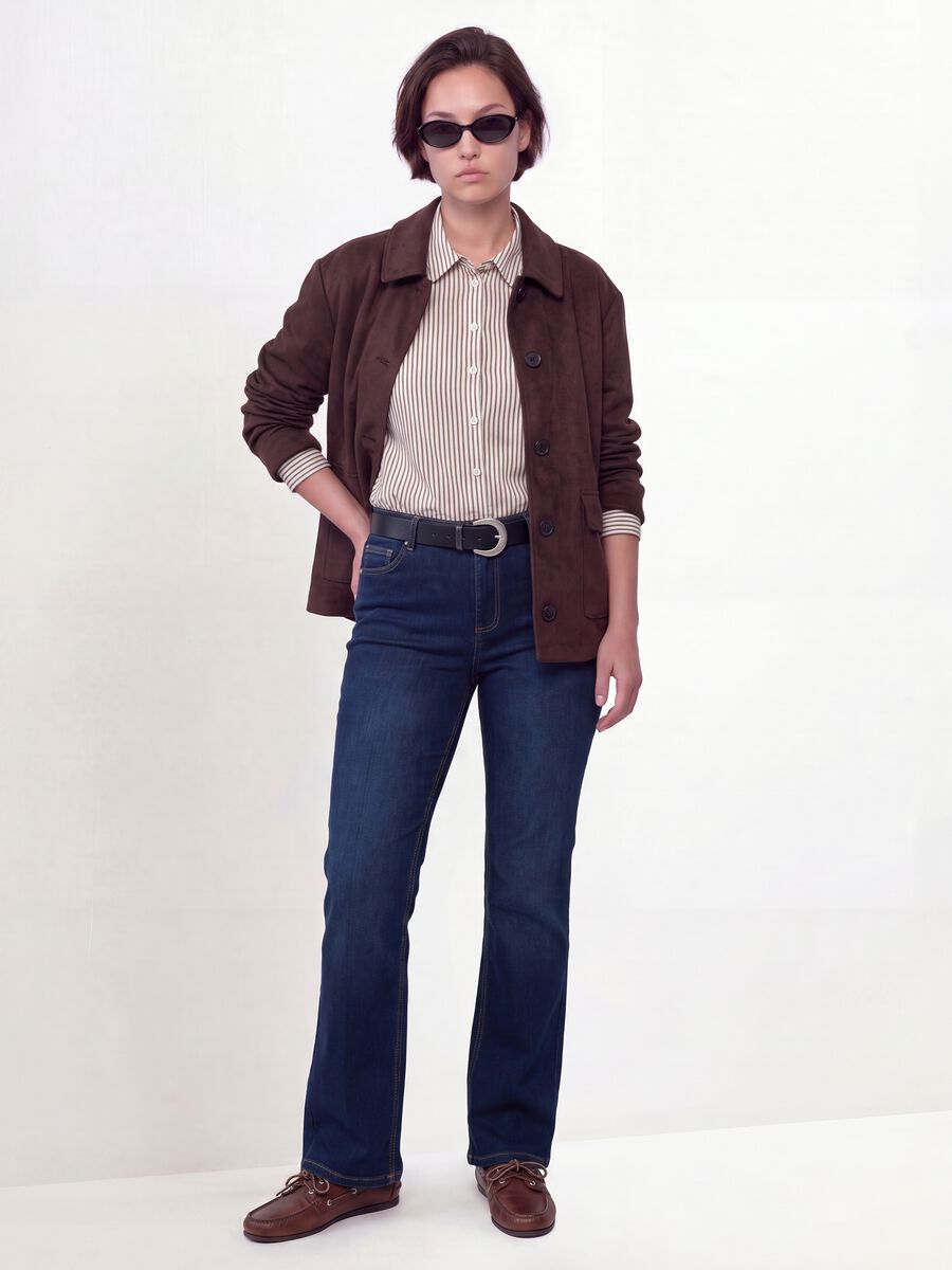 Brown regular-fit jacket with buttons_2