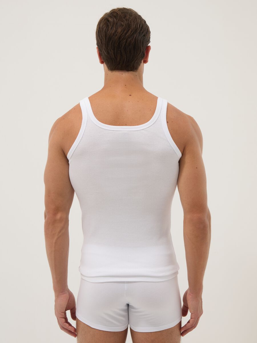 White pure cotton vest regular fit_2