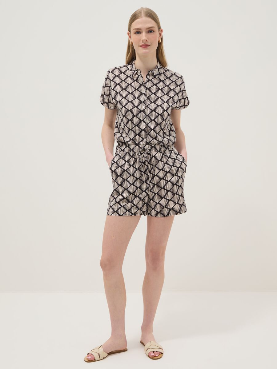 Multicolour pure viscose shorts_0