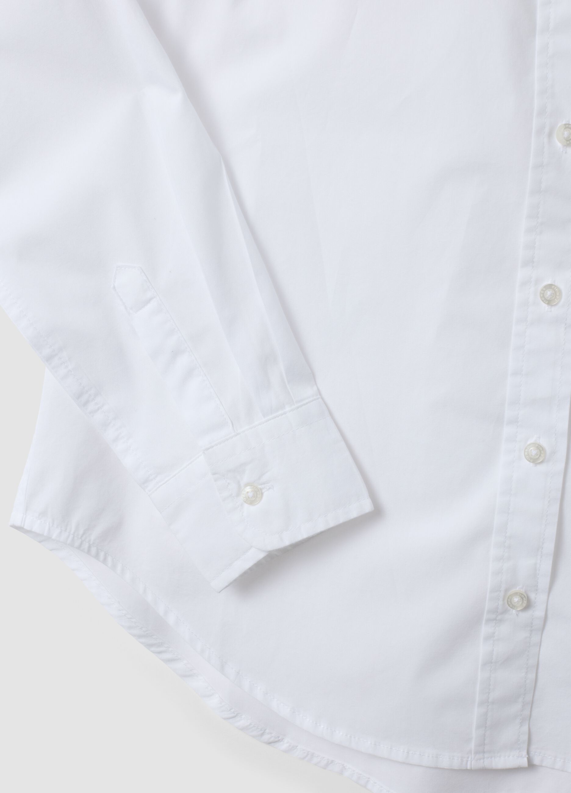 White poplin shirt, regular fit