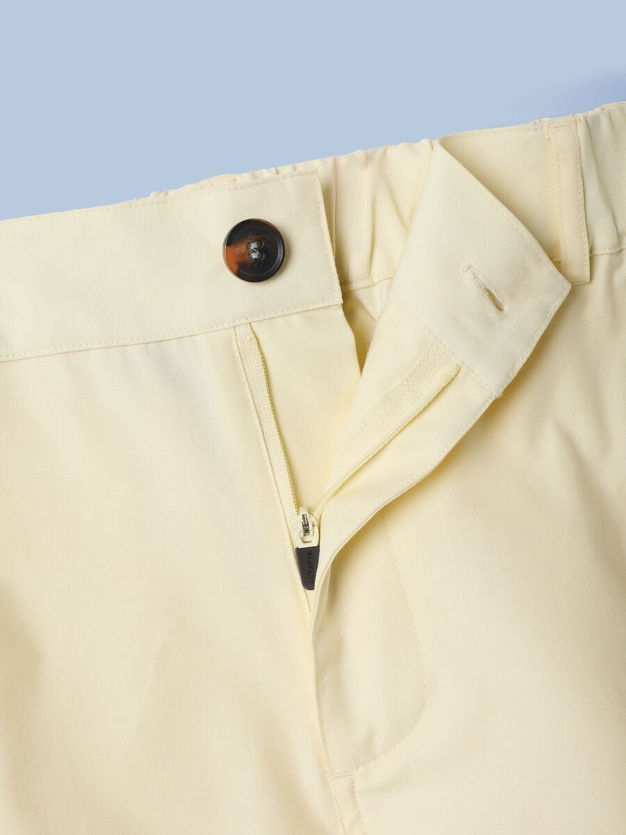 ALTAVIA SAILING yellow pure cotton cargo shorts with elasticated waistband_6