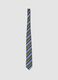Multicolour pure silk striped tie_0