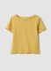 Camiseta amarilla de algod&oacute;n puro de manga corta_4