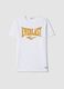 White pure cotton T-shirt regular fit with Everlast logo_0