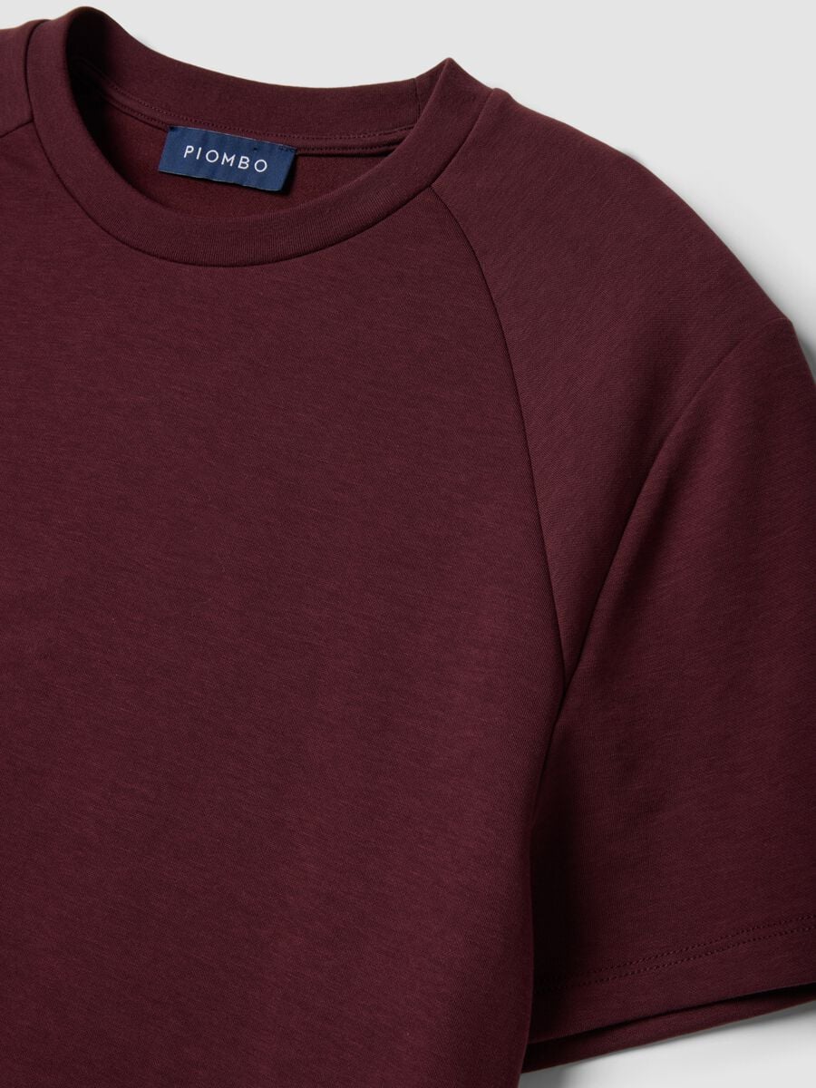 Red breathable, quick-dry cotton-blend T-shirt_5