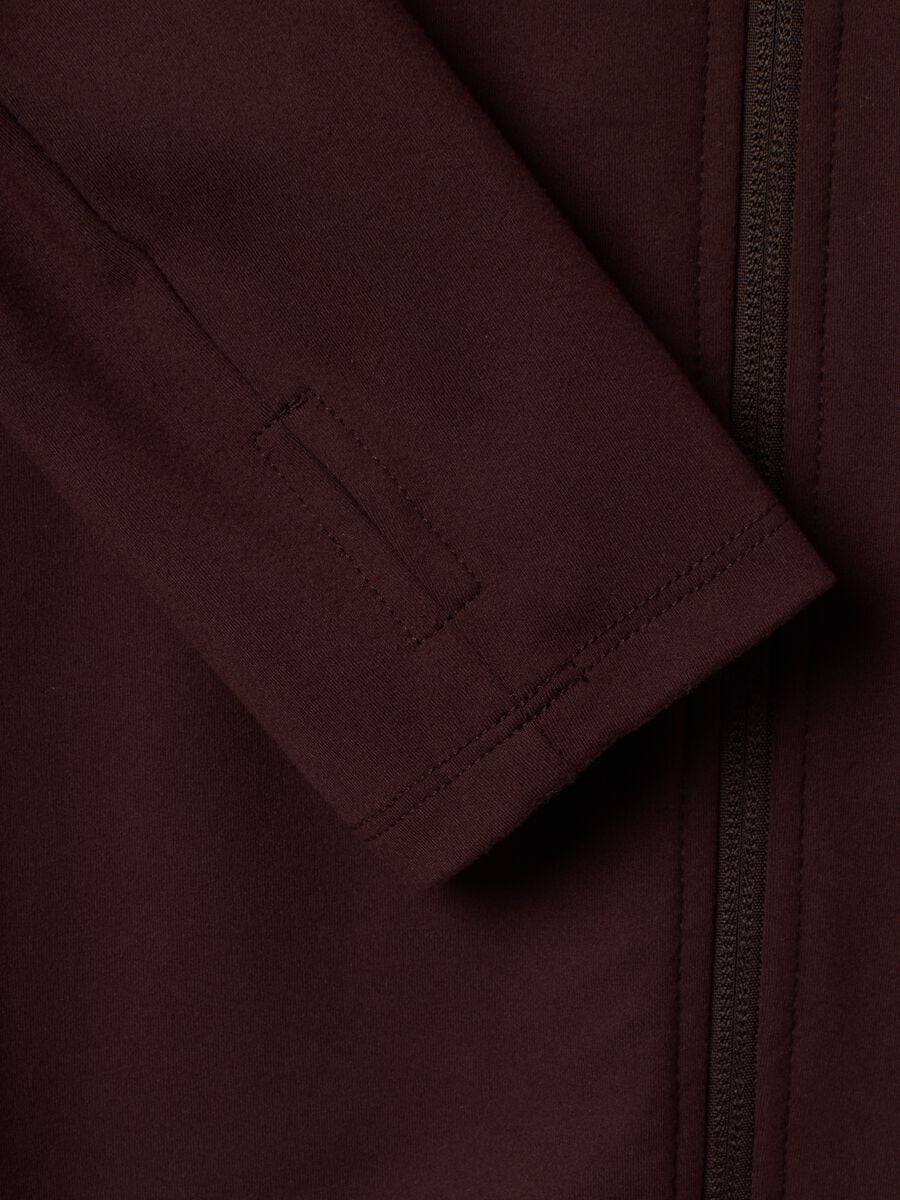 Casaco castanho full-zip fitted em tecido el&aacute;stico ALTAVIA STUDIO_9