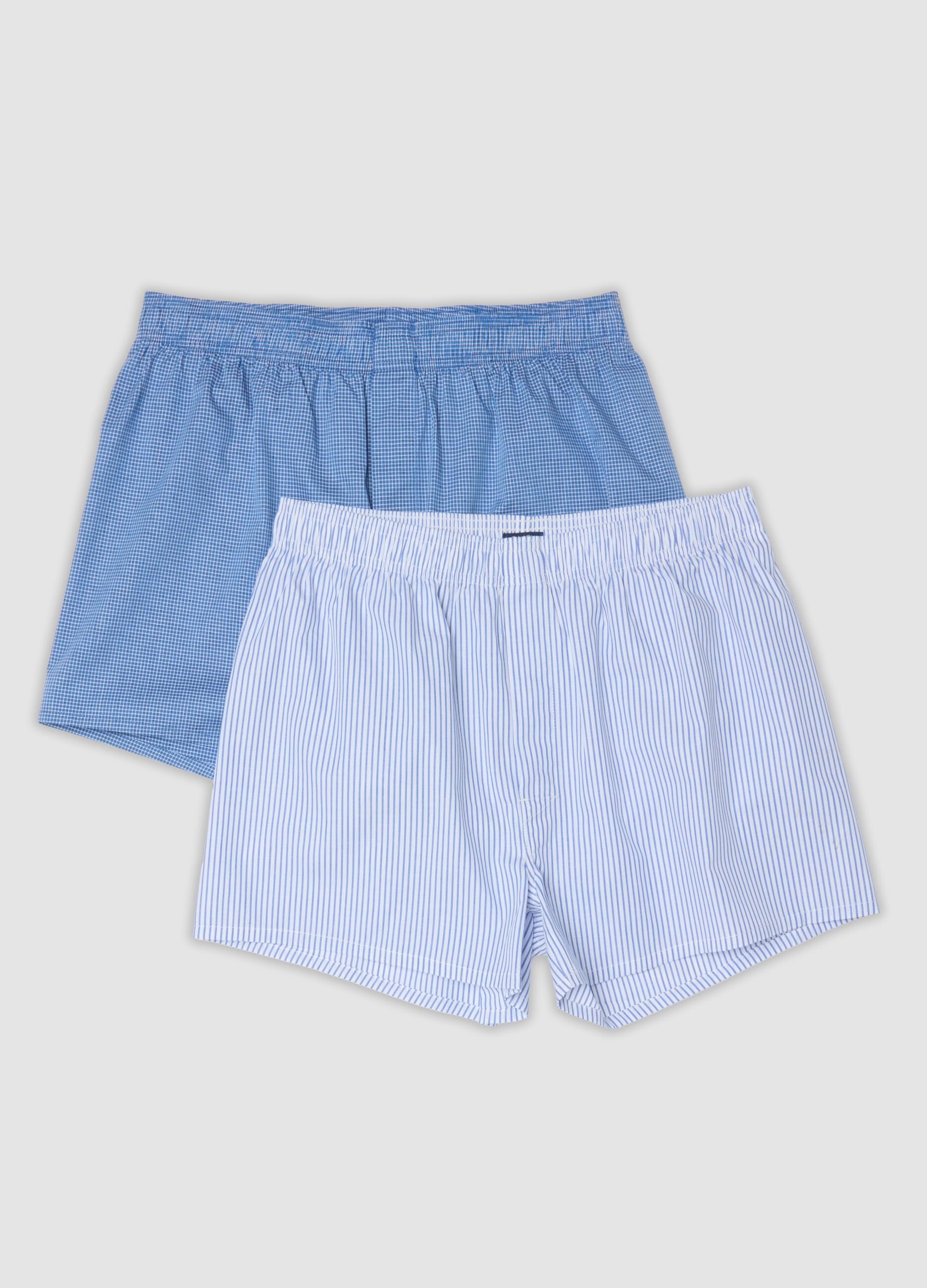 Pack de 2 boxers azuis em puro algod&atilde;o org&acirc;nico