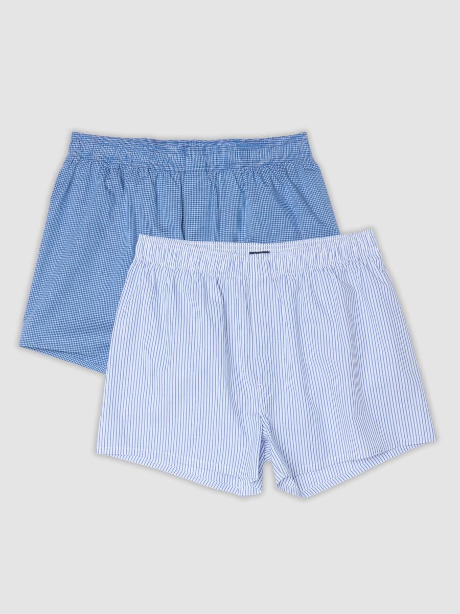 Pack de 2 boxers azuis em puro algod&atilde;o org&acirc;nico_0