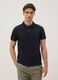 Polo in puro cotone blu slim fit_0
