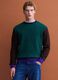 Green crew-neck jumper in stretch wool and alpaca, regular fit_0