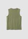 Green pure cotton oversized vest top_1