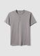 Graues T-Shirt aus reiner Baumwolle, regular fit, mit Henley-Kragen_4
