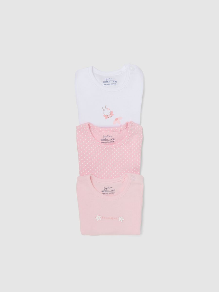 Multicolour pure cotton baby bodysuits tripack_2