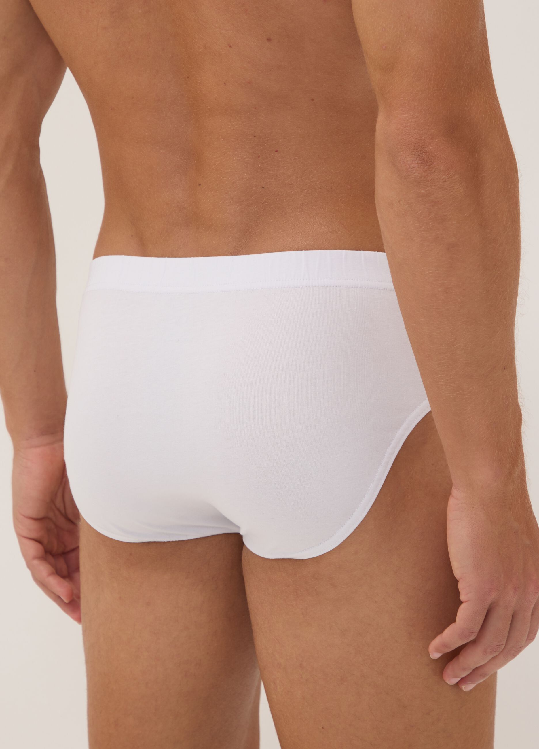 5er-Pack wei&szlig;e Slips aus Bio-Baumwolle