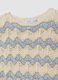 Beige stretch cotton T-shirt with openwork detailing_5