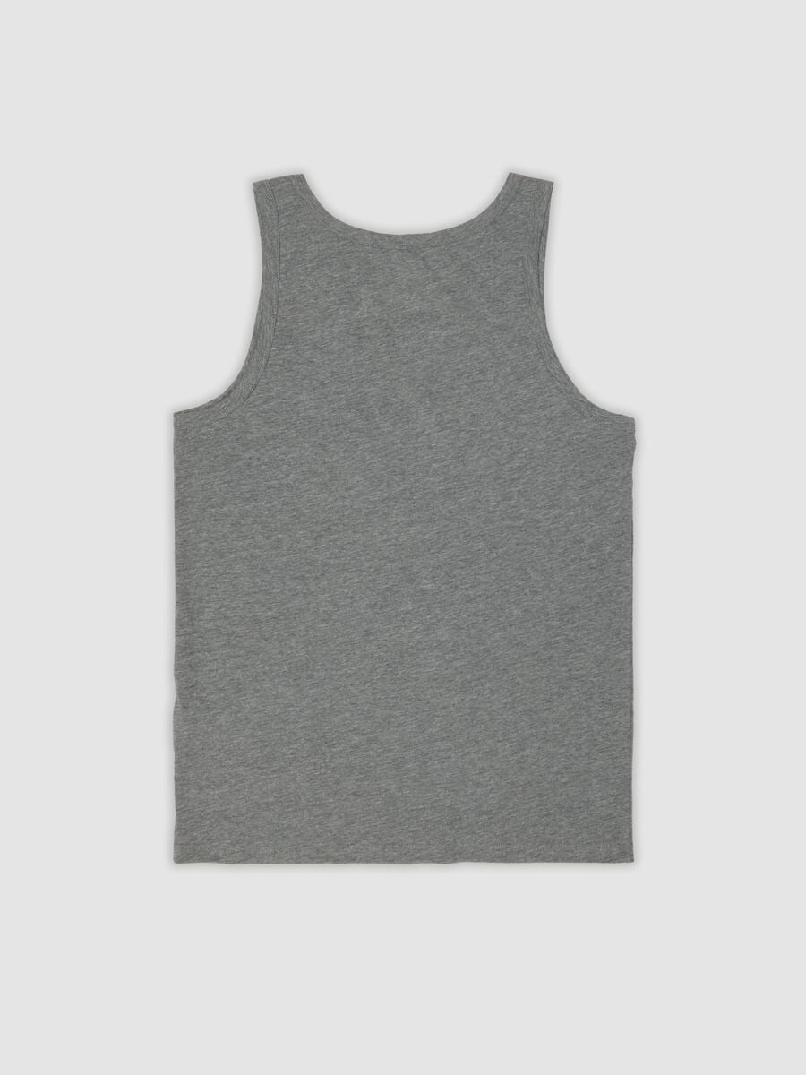 Men&rsquo;s grey regular-fit vest in 100% organic cotton_1