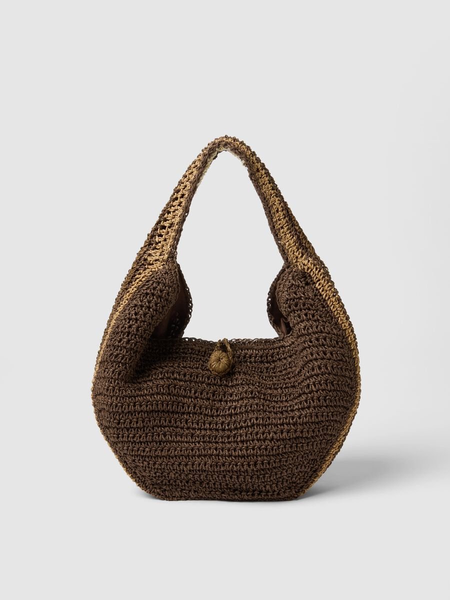 Brown pure paper fabric bag_0