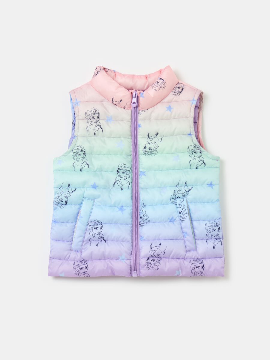 Quilted gilet with Frozen Elsa print_0