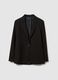 Black stretch fabric blazer regular fit_4