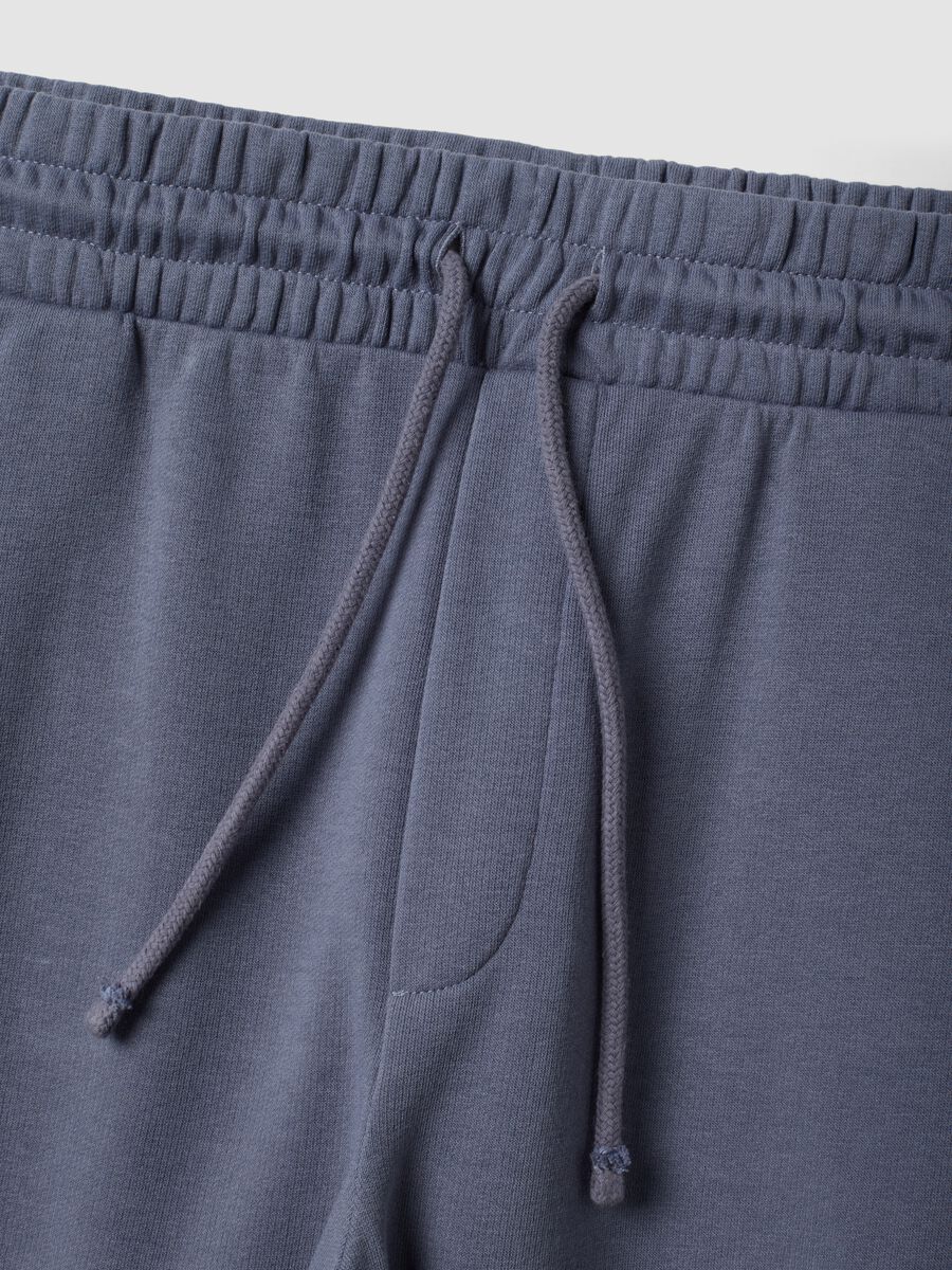 Grey cotton-blend joggers, regular fit_2