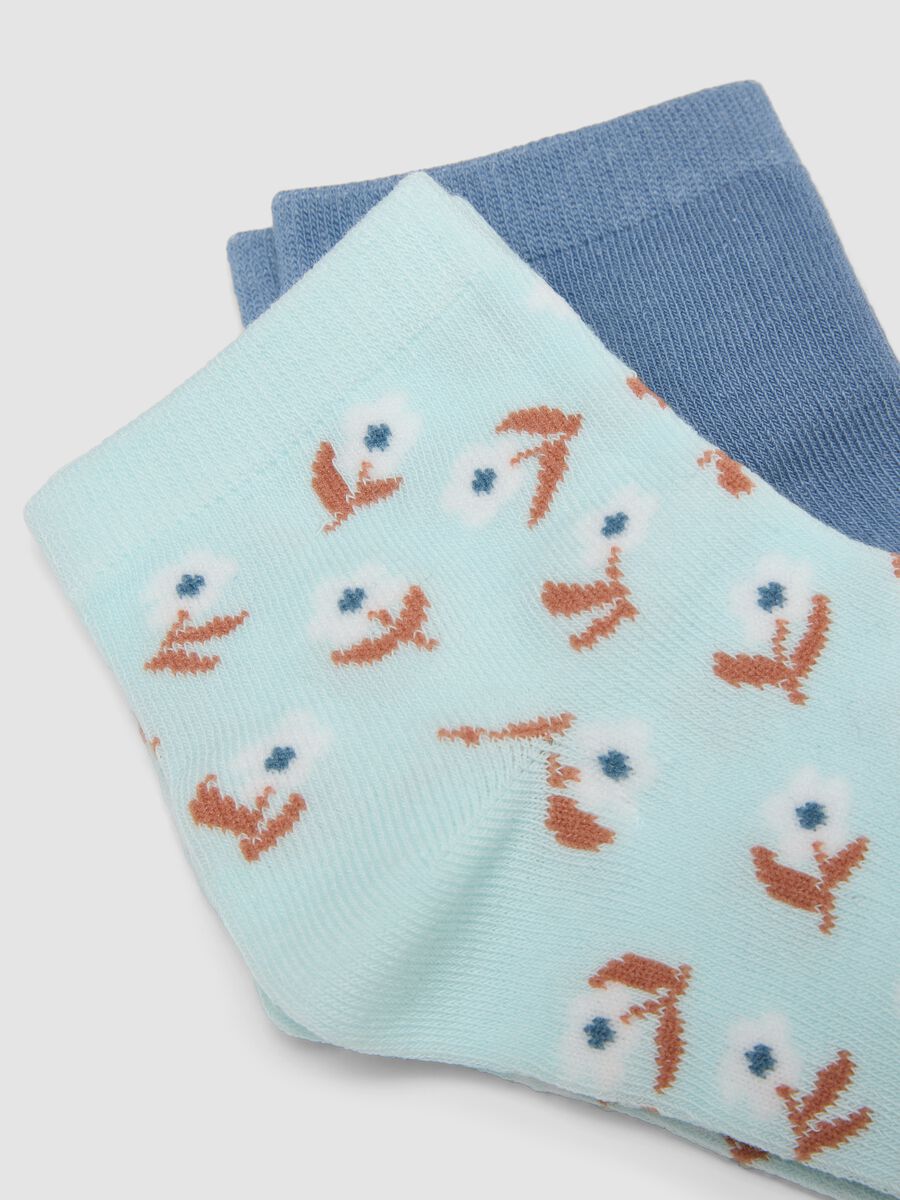 Five-pack of multicolour short socks in stretch organic cotton_1