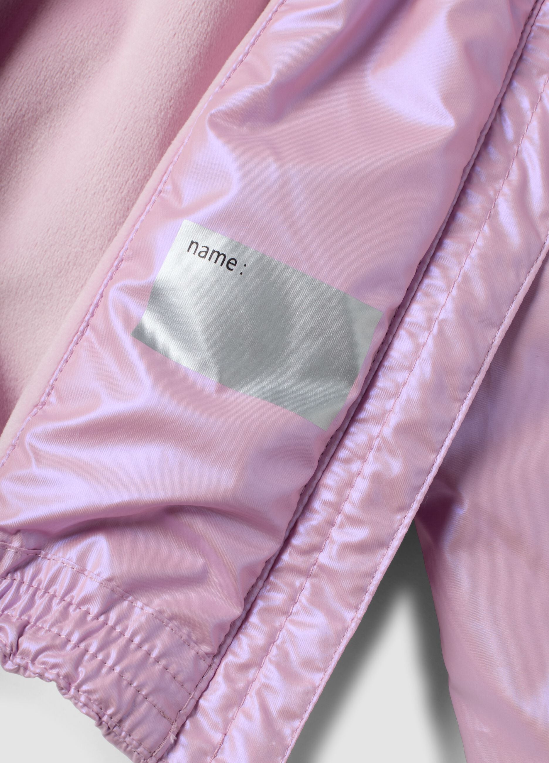 Casaco acolchoado roxo com capuz e fecho de correr, regular fit para menina beb&eacute;