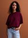 Rotes Jersey-T-Shirt aus Baumwollmischung mit Rundhalsausschnitt, Regular Fit_2