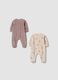 2-pack beige Winnie the Pooh embroidered cotton-blend sleepsuits_1
